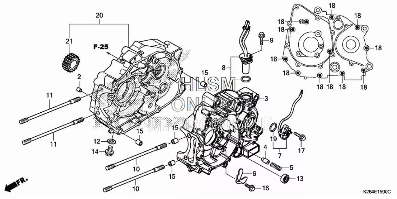 Honda Grom Right Crankcase Set 2014 - 2020