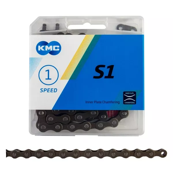 KMC S1 Chain - Single Speed 1/2" x 1/8", 112 Links, Brown
