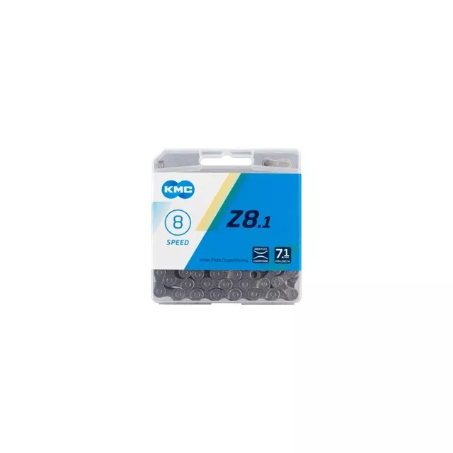 KMC Z8.1 Chain - 8-Speed, 116 Links, Gray