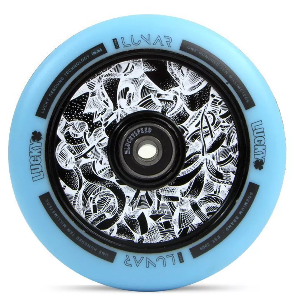 Lucky Lunar Axis Teal 110mm (PAIR) - Scooter Wheels