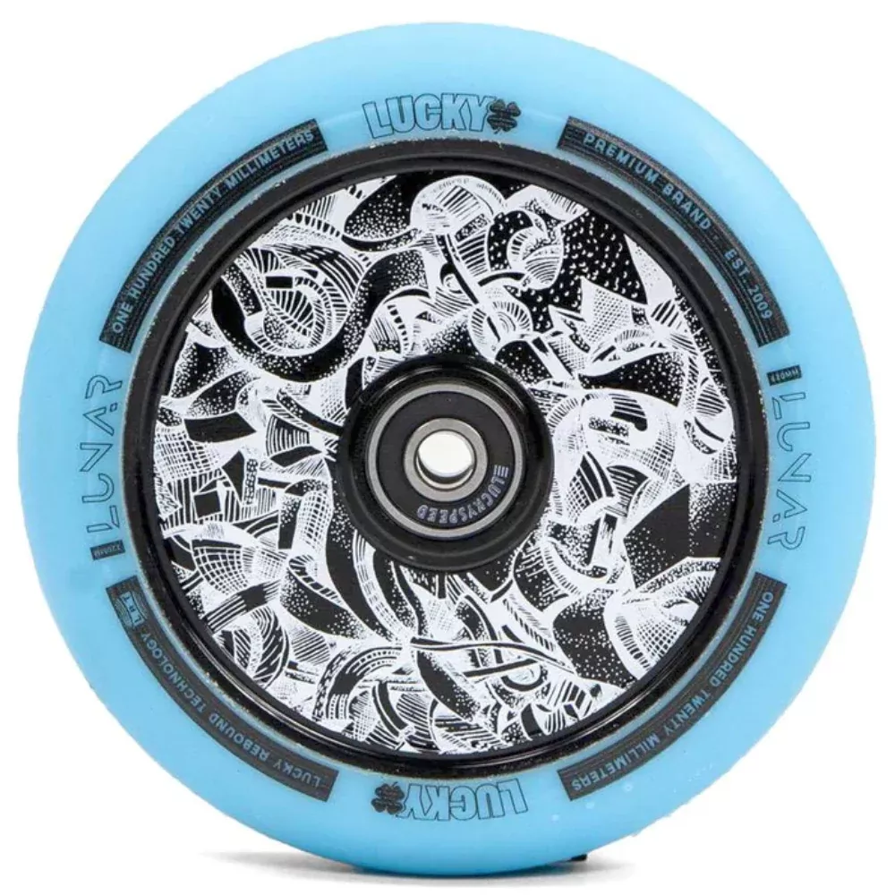 Lucky Lunar Axis Teal 120mm (PAIR) - Scooter Wheels