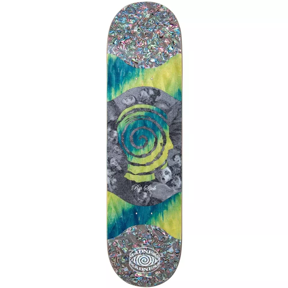 Madness Voices R7 Green Multi Rip Slick 8.125 - Skateboard Deck