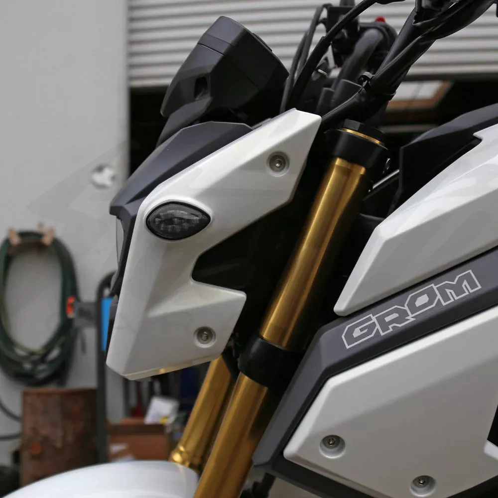 Motodynamic Flush Mount LED Front Turn Signals – Honda Grom 125 / MSX125 (2014–2022)