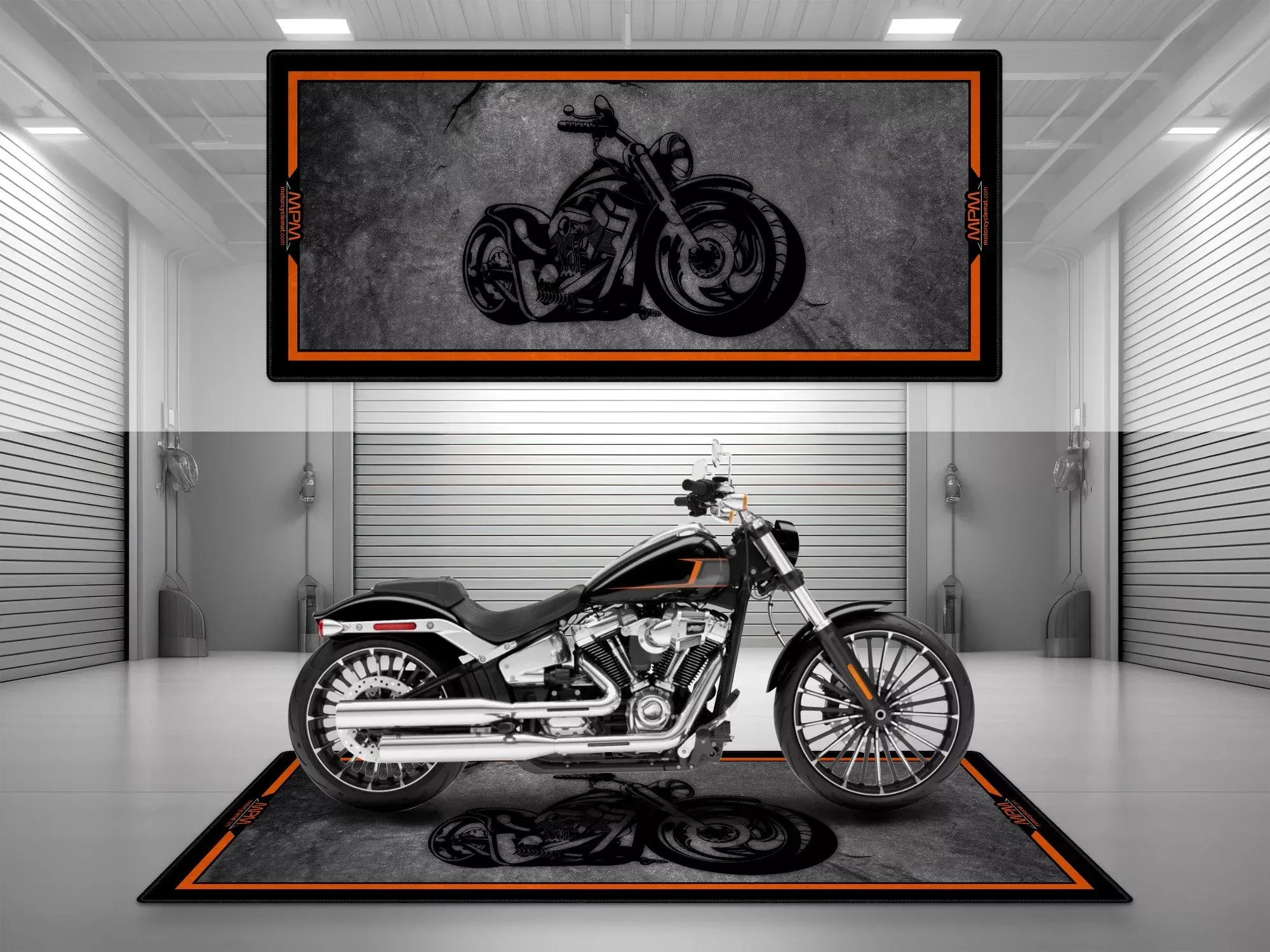 MPM Motorcycle Mat Design for Chopper Motorcycle- MM7208