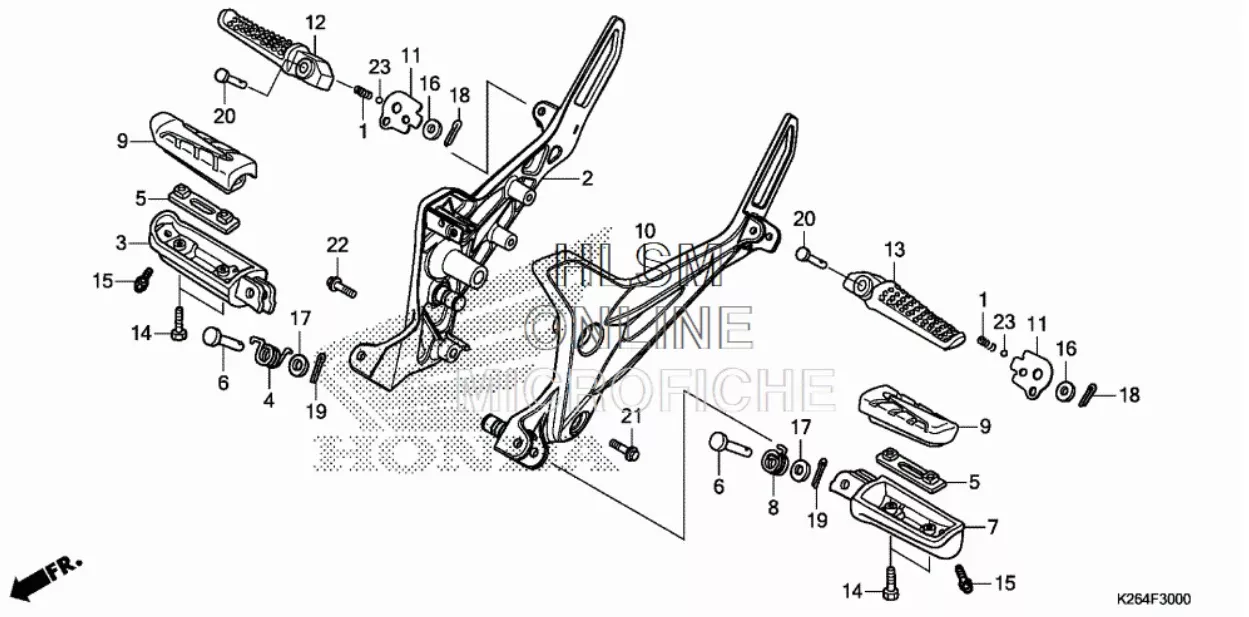 OEM Honda Rear Sets - Grom 2014-2015 | Genuine Replacement Parts