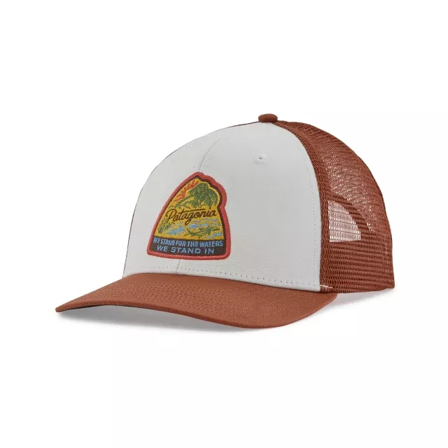 Patagonia Take a Stand Trucker Hat Casting Logo: Raptor Brown