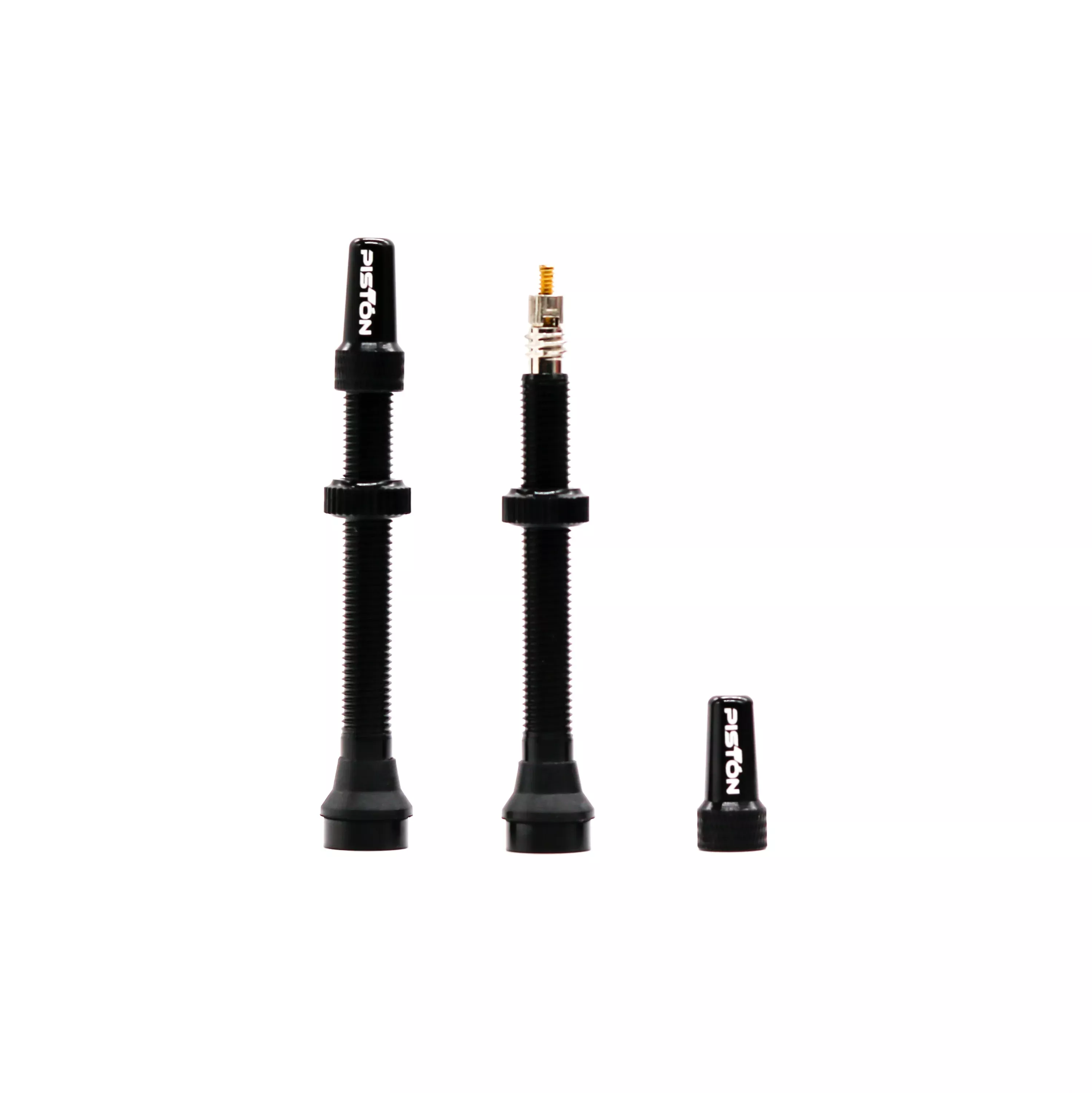 Piston Tubeless Valve Alloy ( 54mm) Black PAIR