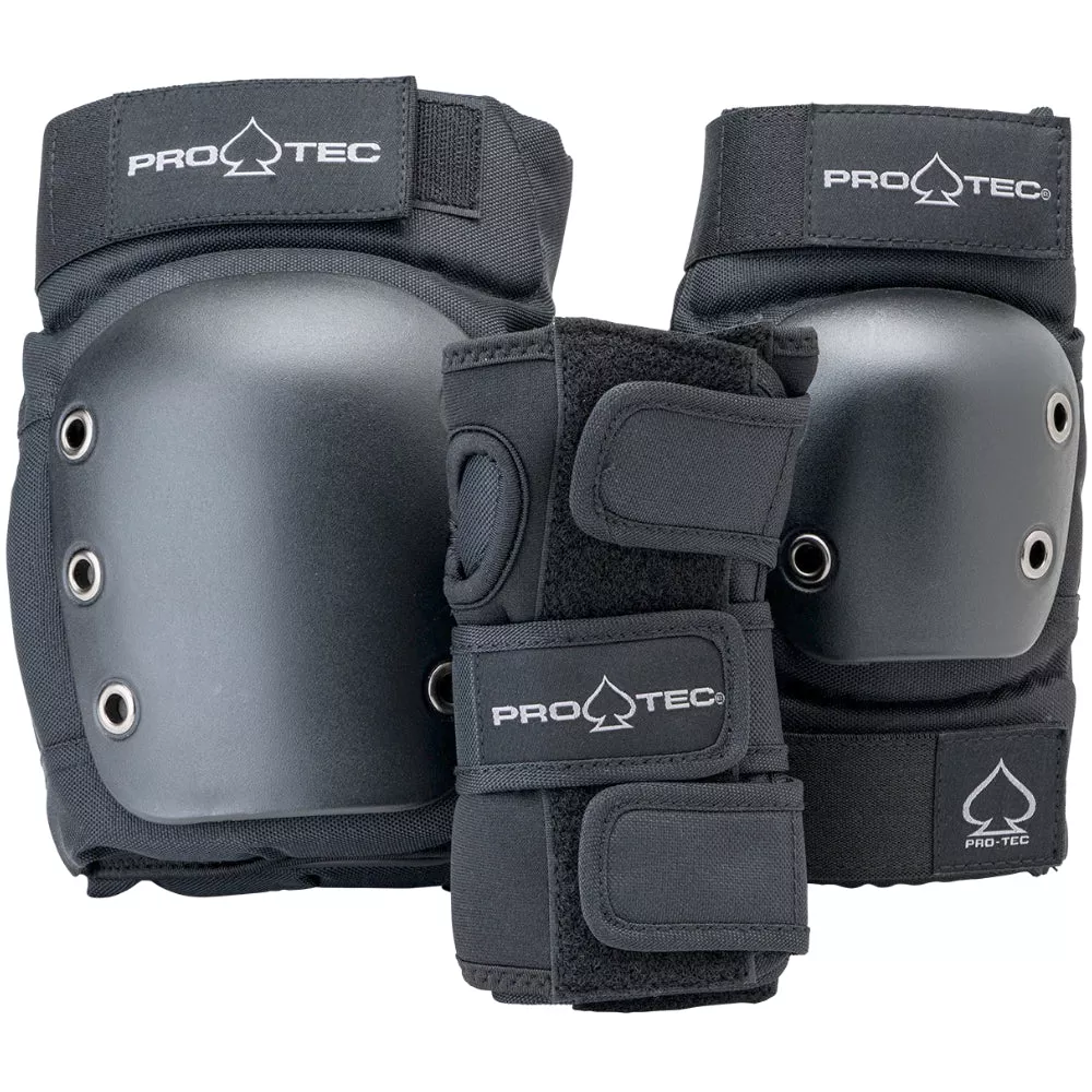 PRO-TEC Junior Protections Street Gear 3-Pack Pad Set Black