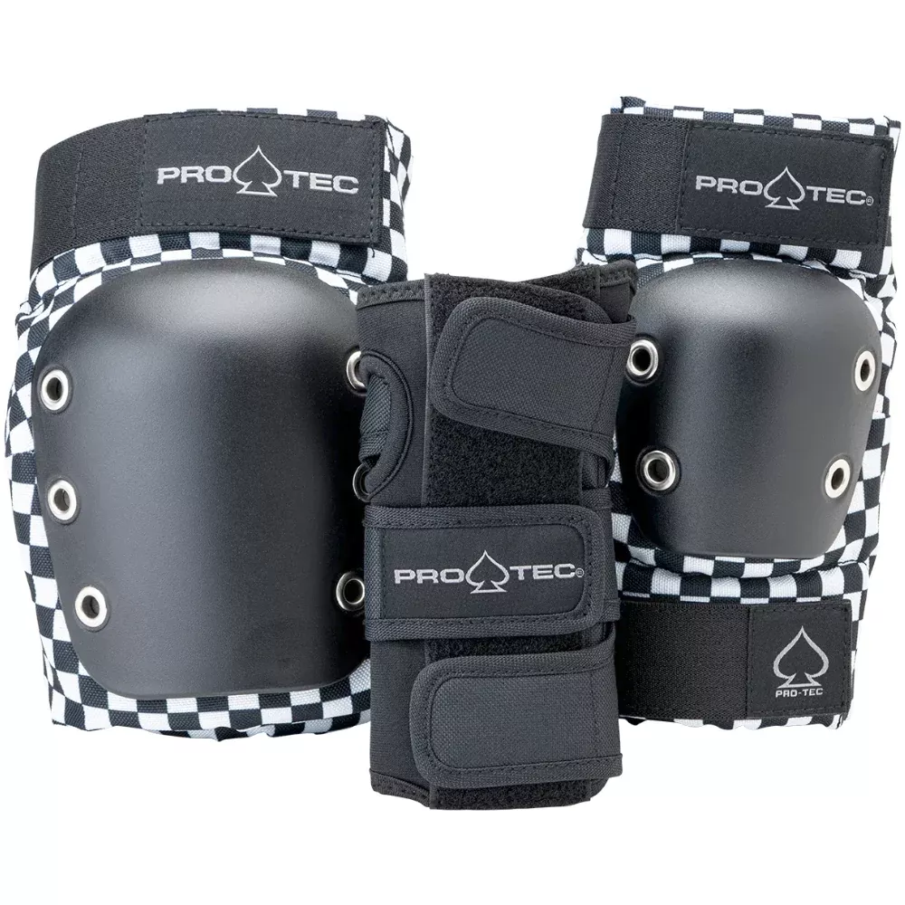 PRO-TEC Junior Protections Street Gear 3-Pack Pad Set Checker