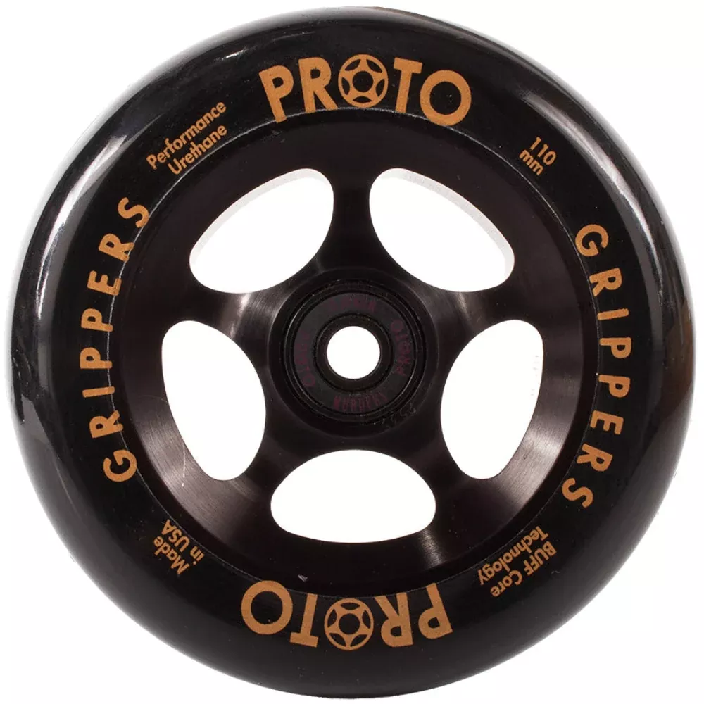 Proto Classic Grippers 110mm Black On Black - Scooter Wheels