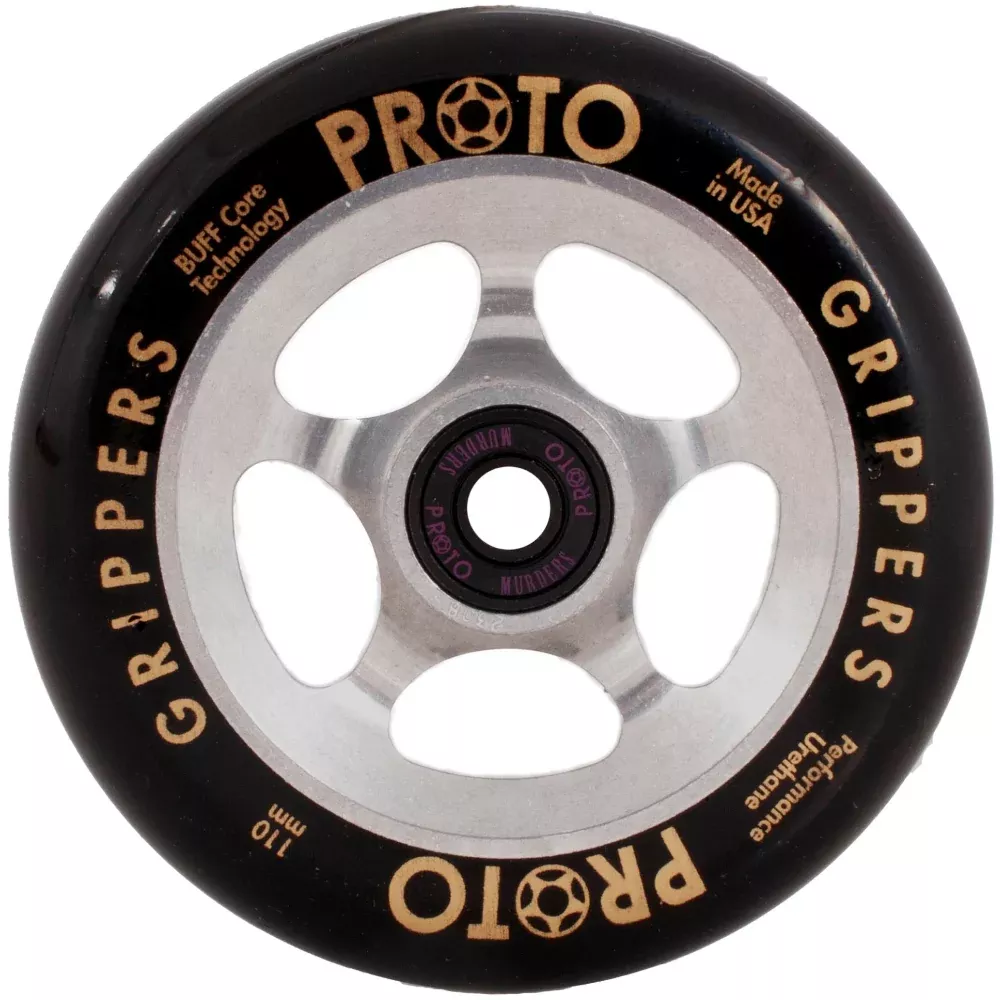 Proto Classic Grippers Raw Black PU - Scooter Wheels