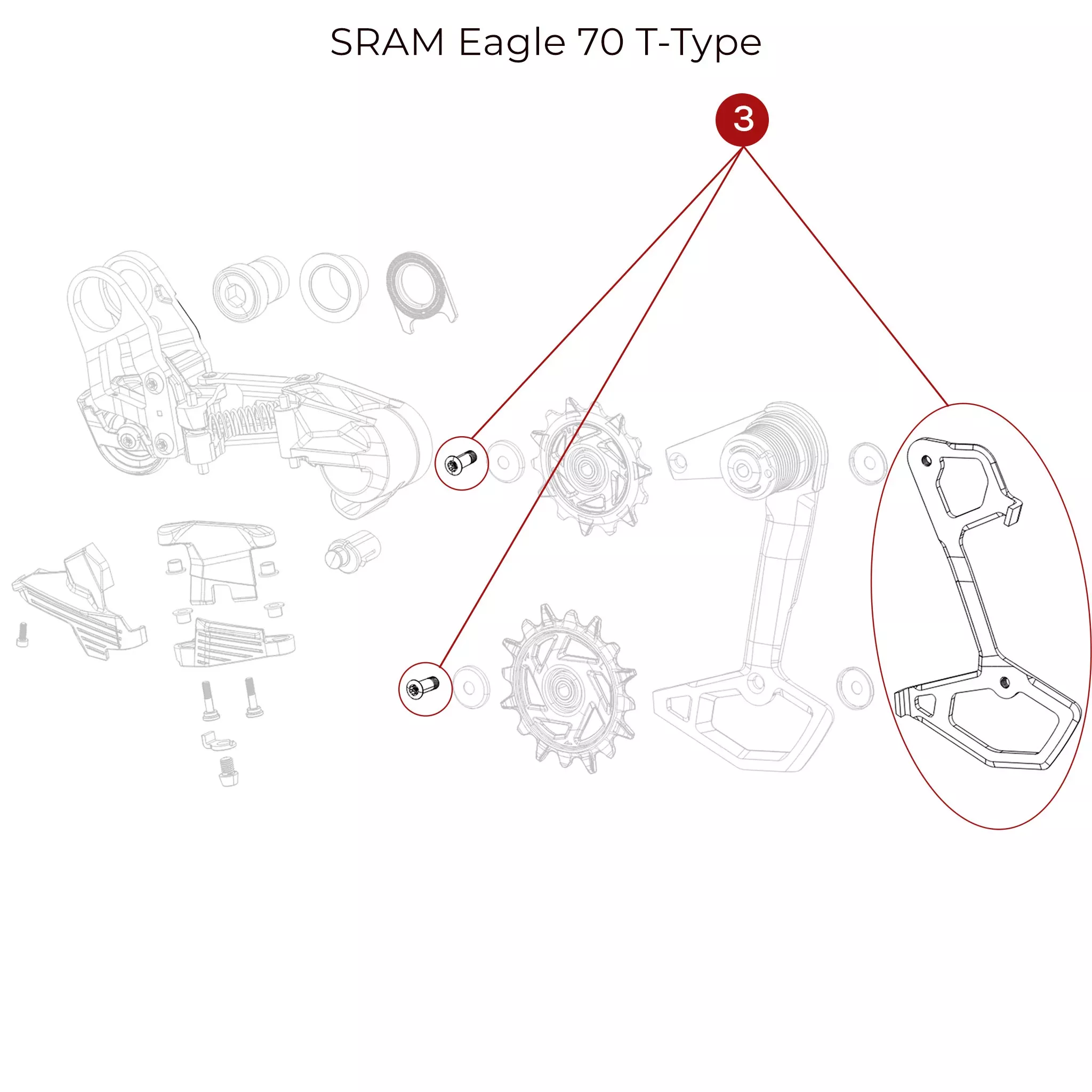 Rear Derailleur Inner Rear Cage Kit