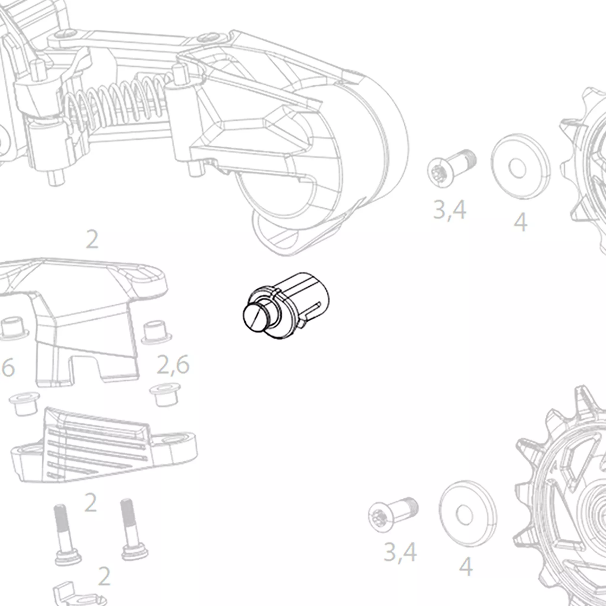 Rear Derailleur Set Up Key/Cage Lock