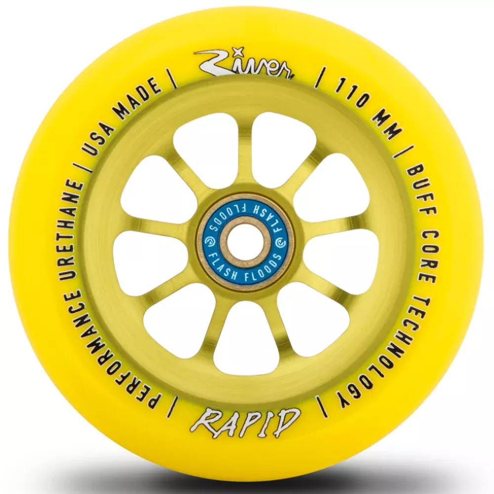 River Rapids Natural Sunrise Yellow 110mm (PAIR) - Scooter Wheels