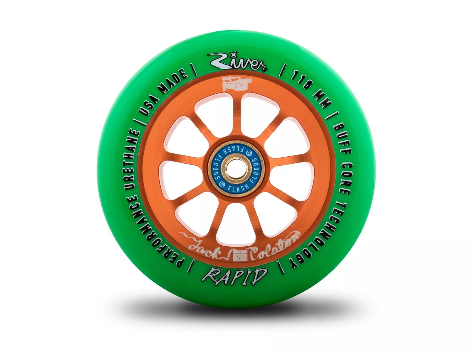 River Rapids Wheels - PAIR, 110mm, (Green On Copper)