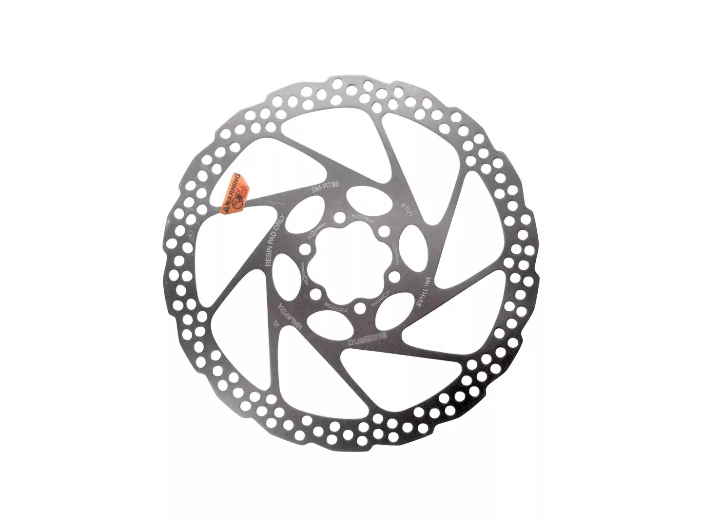 Shimano Deore SM-RT56-MP Disc Brake Rotor - 180mm, 6-Bolt, For Resin Pads Only, Silver