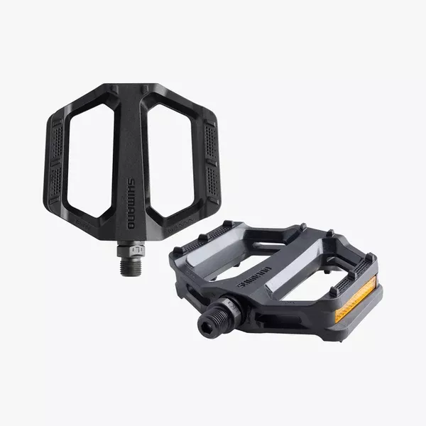 Shimano PEDAL, PD-EF102, FLAT, W/REFLECTOR, BLACK
