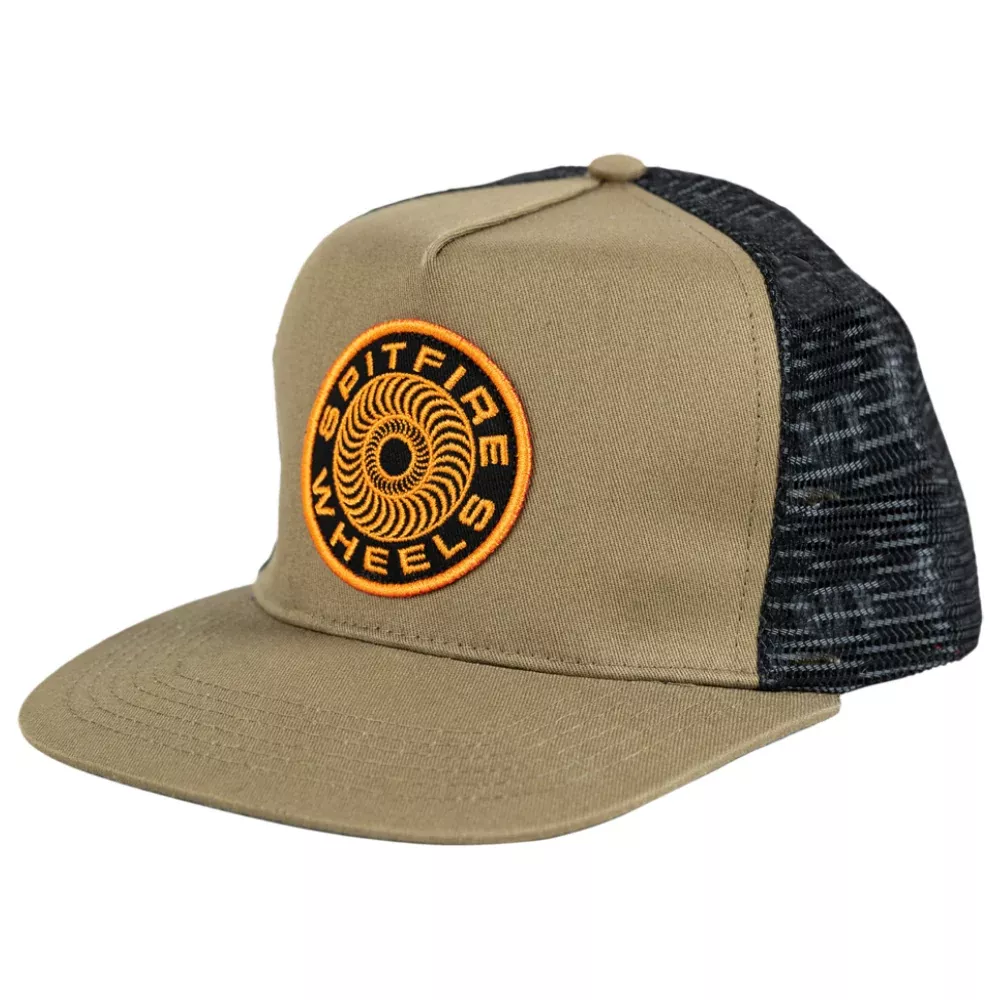 Spitfire Classic 87' Swirl Patch Snapback Tan / Black / Orange