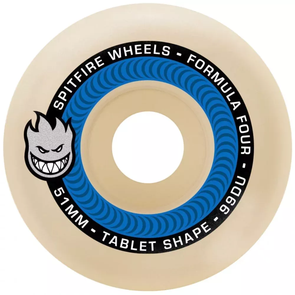 Spitfire Formula Four Tablets Natural 99D 52mm - Skateboard Wheels