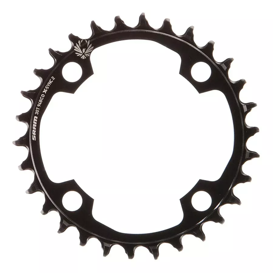 SRAM 30t 94 BCD x 4-Bolt 11/12-Speed X-Sync2 Eagle Chainring Black