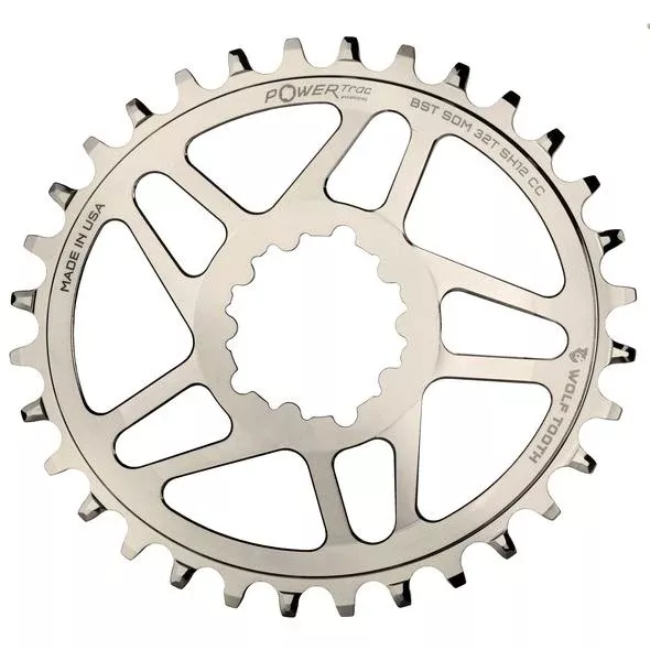 SRAM Direct Mount 32T Powertrac Elliptical Boost Chainring for Shimano Hyperglide+ Chains
