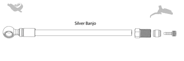 SRAM Disc Brake Hose Kit - Silver Banjo 2000mm