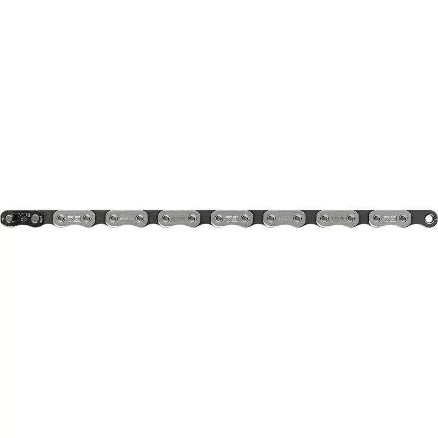 SRAM Eagle 70 T-Type Flattop Chain - 12-Speed 126 Links Solid Pin Includes PowerLock Connector Silver/BLK