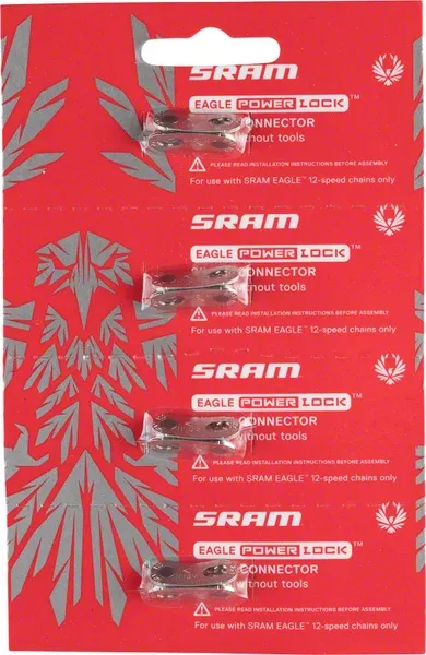 SRAM Eagle PowerLock Link for 12-Speed Chain, Silver, Sold Individually