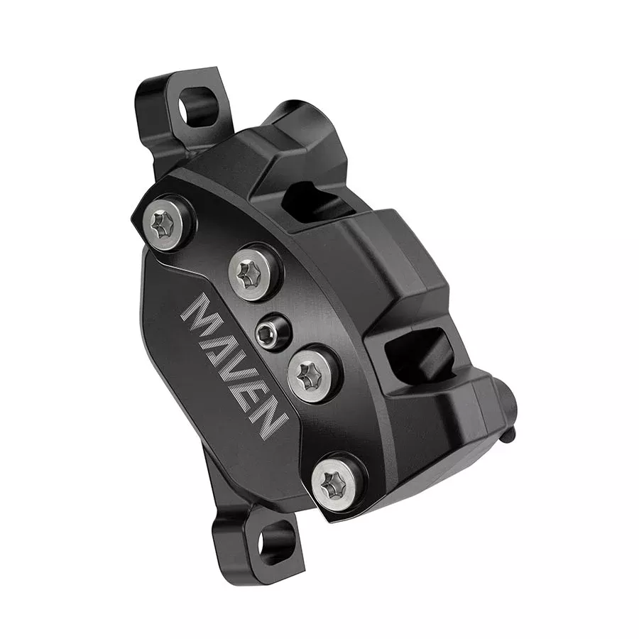SRAM Maven Silver Disc Brake Caliper Assembly - Front/Rear Post Mount 4-Piston BLK B1