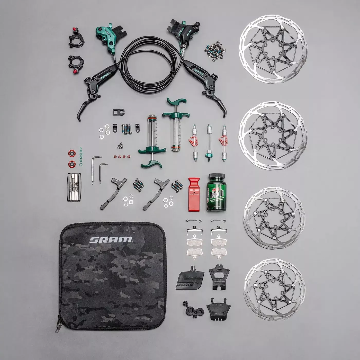 SRAM Motive Ultimate Teal Splatter LTD Expert Brake Kit