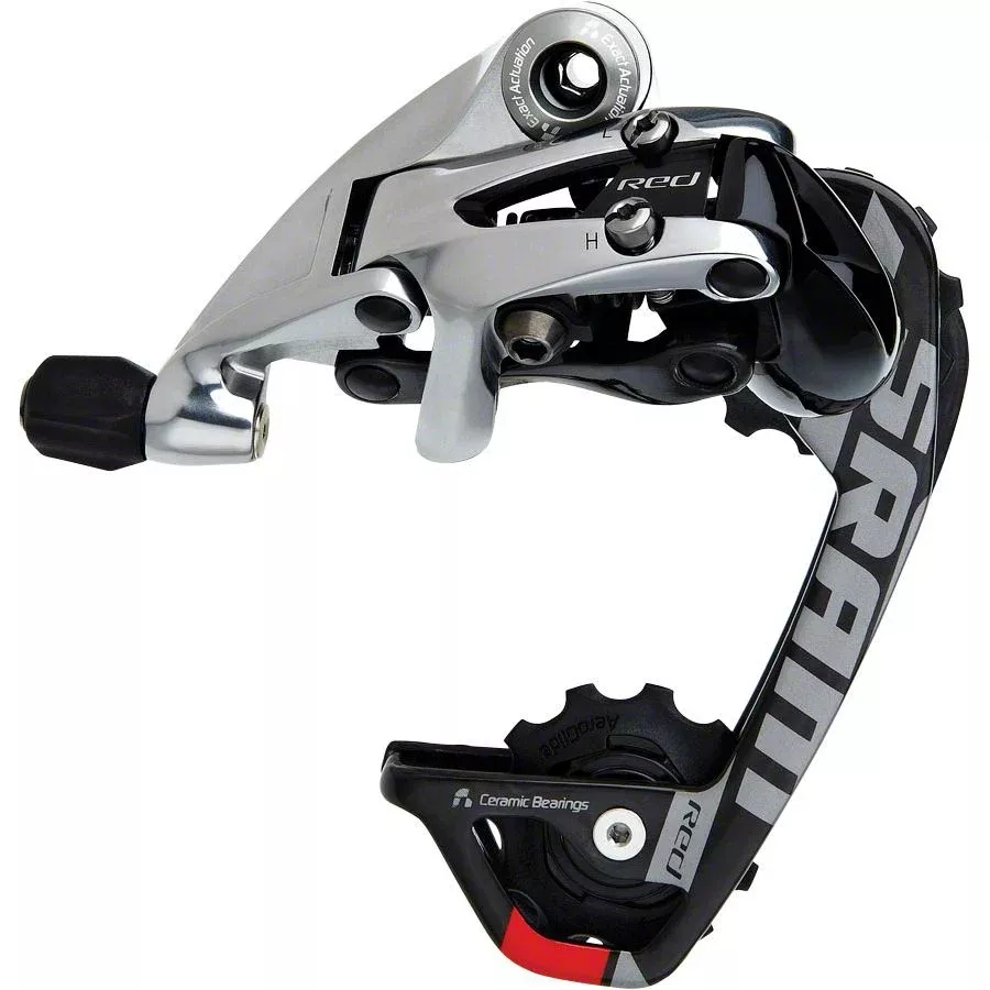 SRAM Red WiFli Rear Derailleur - 10 Speed Medium Cage Black/Silver