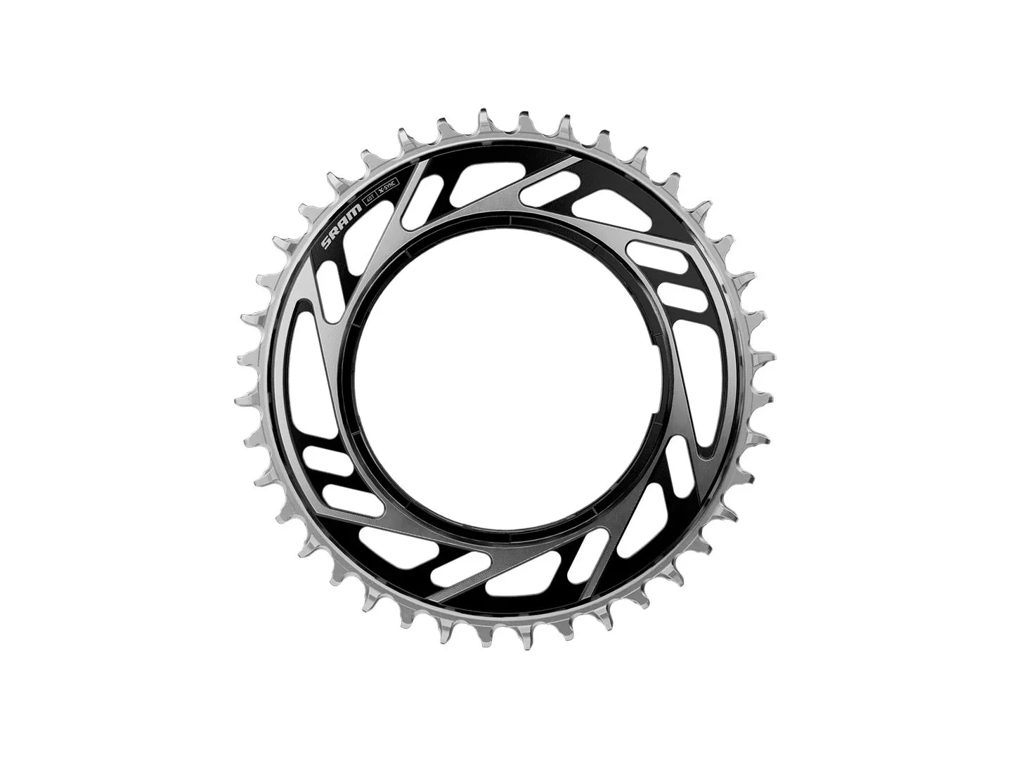 SRAM RED XPLR X-Sync Thread Mount Chainring -44t 12/13-Speed Thread Mount For RED XPLR AXS PM Spider 6.5mm Offset BLK/Silver E1