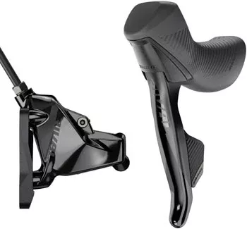 SRAM Rival eTap AXS HRD Shift/Brake Lever and Hydraulic Disc Caliper - Left/Front, Flat Mount 20mm Offset, 950mm Hose, Black, E1