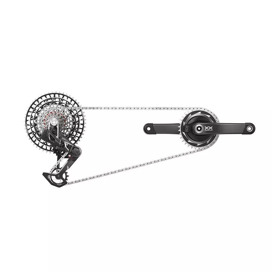 SRAM XX SL T-Type Eagle AXS Power Meter Group 170mm Blk D2