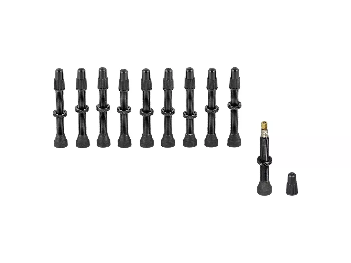 Stan's NoTubes Presta 35mm Aluminum Black 10 Pack Valve