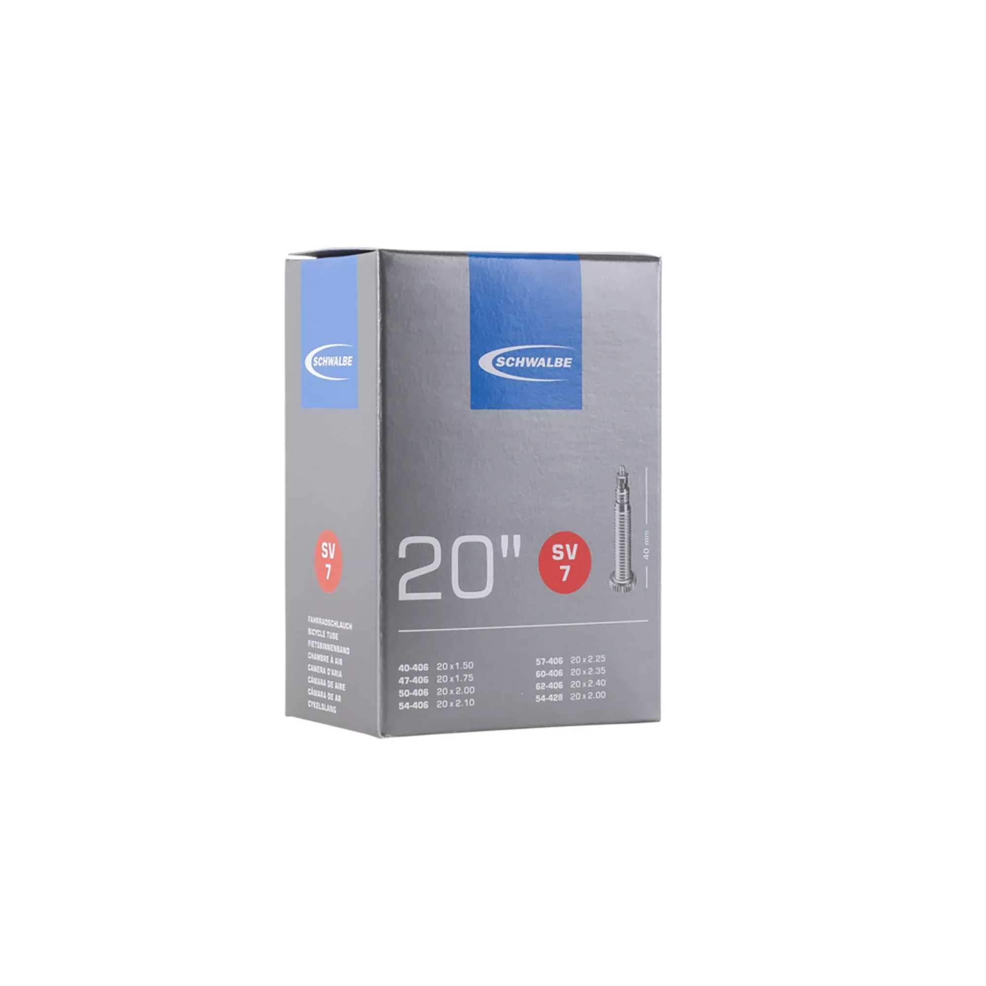 Standard Presta Valve Tube 20" x 1.5"-2.4"
