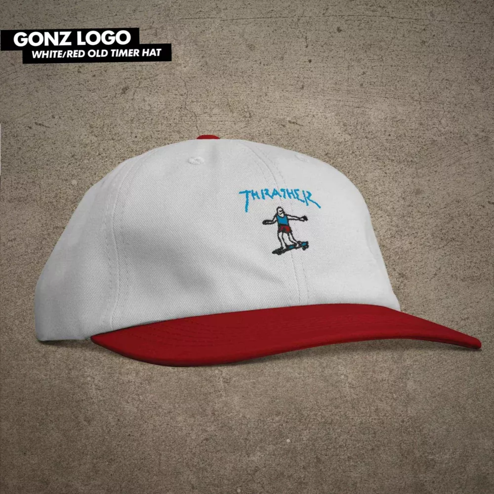 Thrasher Gonz Old Timer Hat White Red
