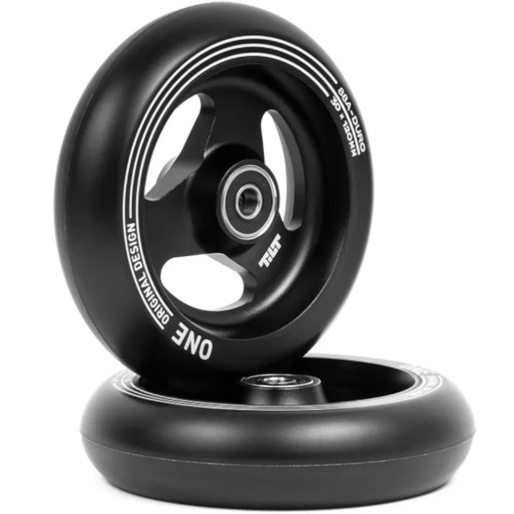 Tilt Stage 1 Black 120x30mm (PAIR) - Scooter Wheels