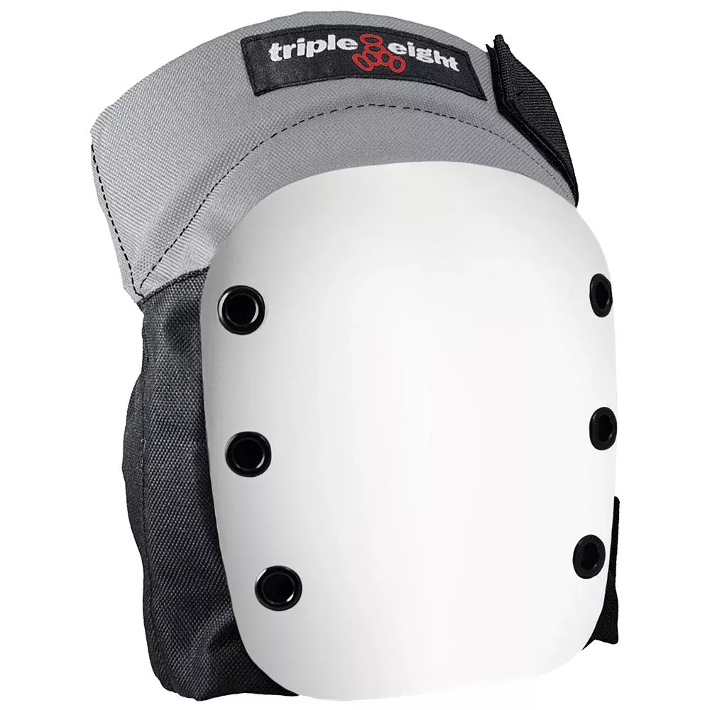 Triple 8 Street Knee Grey White Caps Pads