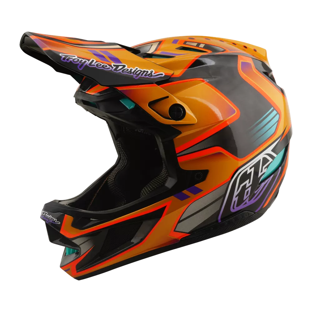 Troy Lee Designs – D4 AS Carbon Helmet Crest Gold