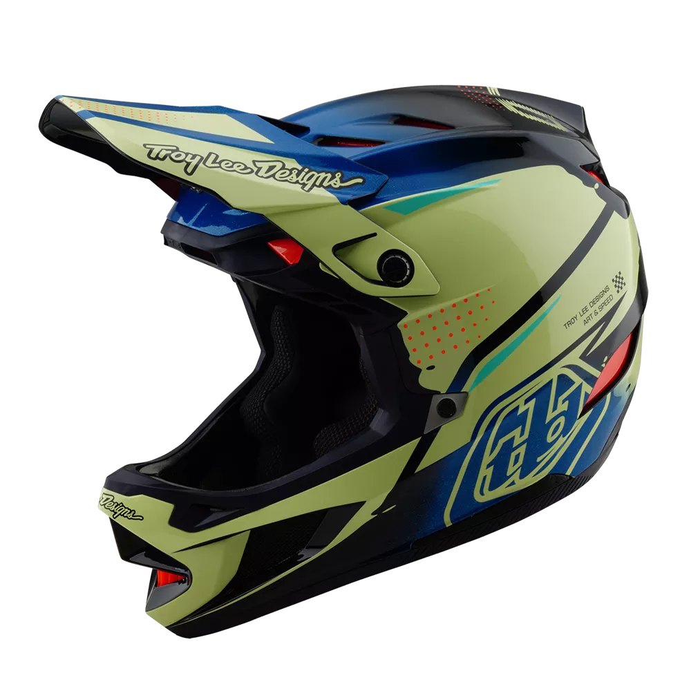 Troy Lee Designs – D4 AS Composite Helmet Drip Glo Yellow