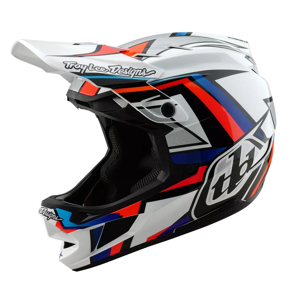 Troy Lee Designs – D4 AS Composite Helmet Frames White / Silver