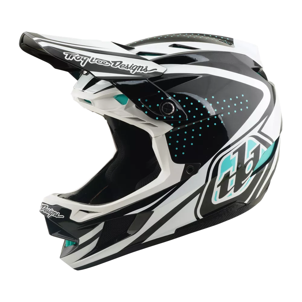 Troy Lee Designs – D4 AS Polyacrylite Helmet The Line Charcoal / White