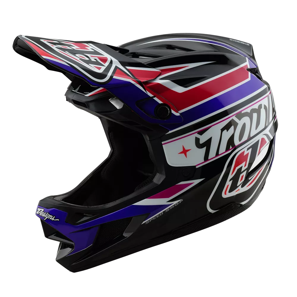 Troy Lee Designs – D4 AS Polyacrylite Helmet Linear Black