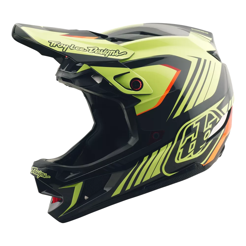 Troy Lee Designs – D4 AS Polyacrylite Helmet Qualifer Black / Yellow