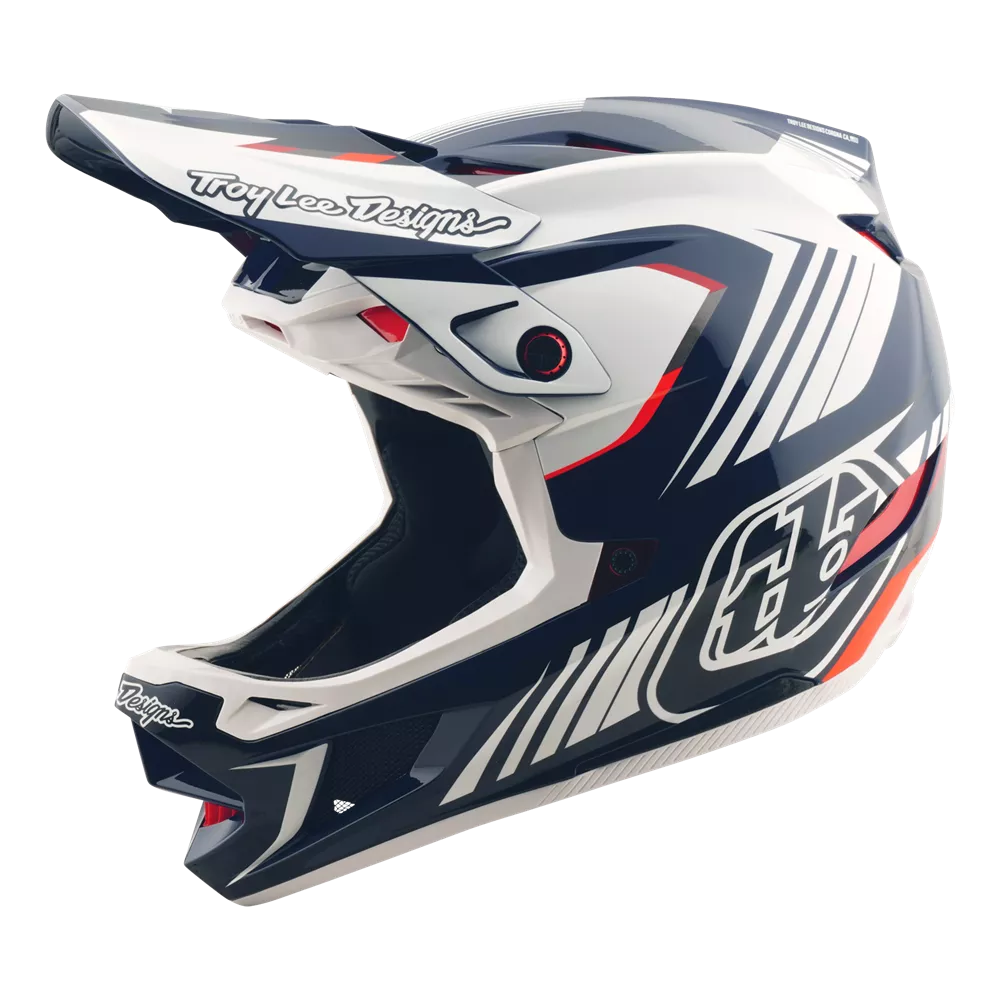 Troy Lee Designs – D4 AS Polyacrylite Helmet Qualifer Blue / White