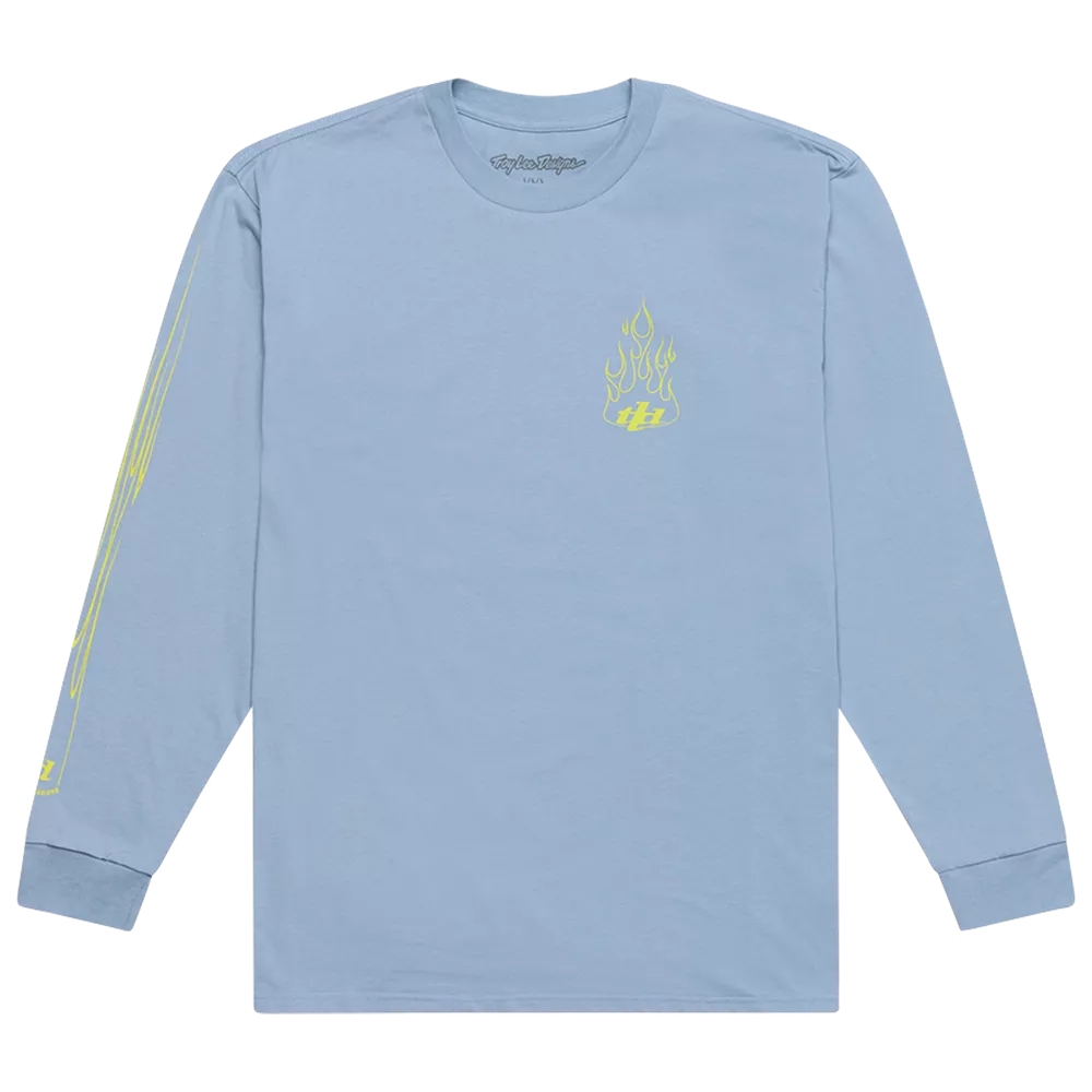 Troy Lee Designs – Long Sleeve Tee Torched Smoke Blue