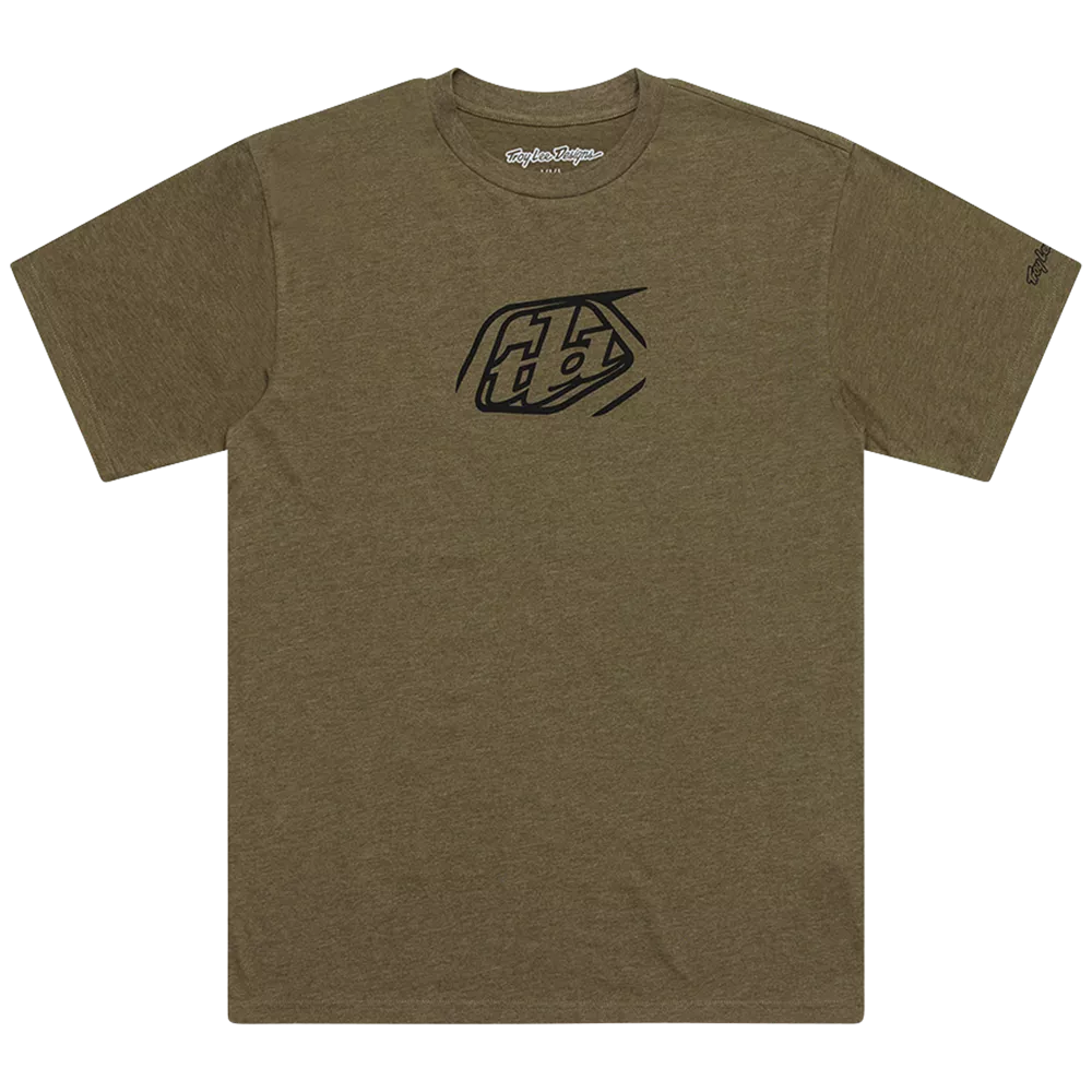 Troy Lee Designs – Short Sleeve Tee Badge Olive Heather