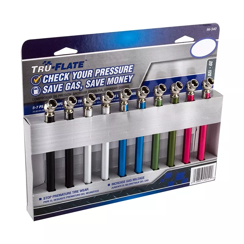 TRU-FLATE TIRE GAUGE TOOL -10PK DISPLAY