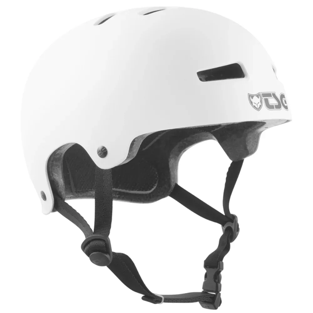 TSG Evolution Solid Color Satin White (CERTIFIED) - Youth Helmet
